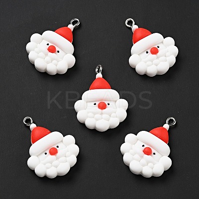 Christmas Opaque Resin Pendants LS-RESI-G043-A08-1