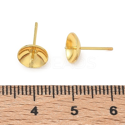 Brass Stud Earring Findings KK-A300-29C-G-1