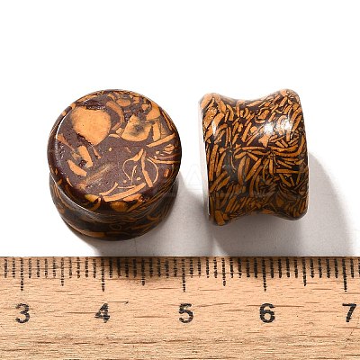 Natural Miriam Stone Ear Plugs Gauges G-I359-12B-1