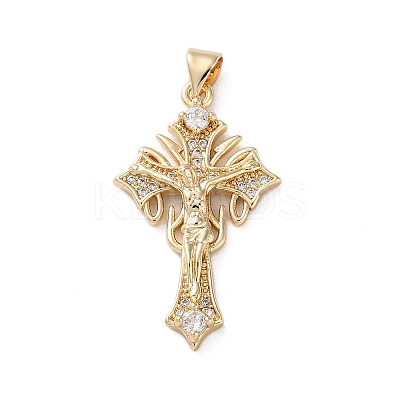 Brass Micro Pave Cubic Zirconia Pendants KK-A212-05A-G-1