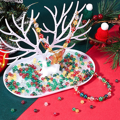 Christmas Themed Transparent Acrylic Beads MACR-SP0001-30A-1