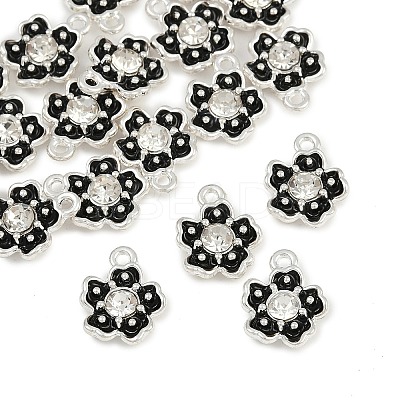 Alloy Enamel with Crystal Rhinestone Charms FIND-G093-01P-04-1