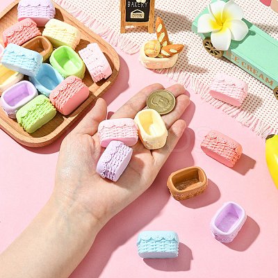 28Pcs 7 Colors Opaque Resin Cabochons RESI-CJ0004-67-1
