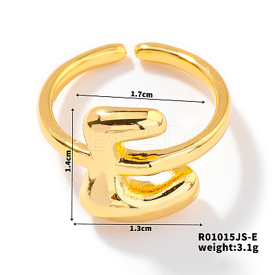 Fashionable Letter Brass Open Cuff for Women UR6840-5-1