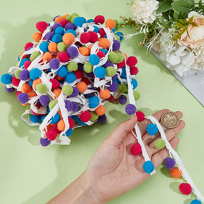 13M Polyester Pom Pom Ball Ribbon OCOR-ME0001-26-1