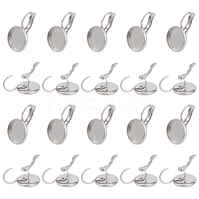 20Pcs 304 Stainless Steel Leverback Earring Findings STAS-LP0001-73-1
