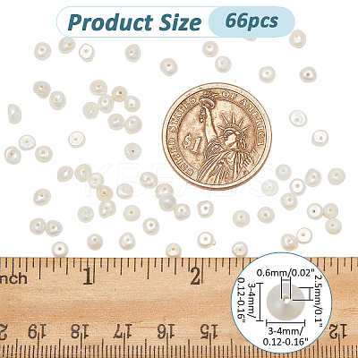 66Pcs Natural Cultured Freshwater Pearl Beads PEAR-NB0002-51-1