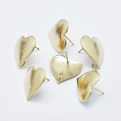 Brass Stud Earring Findings X-KK-G331-27G-NF-1