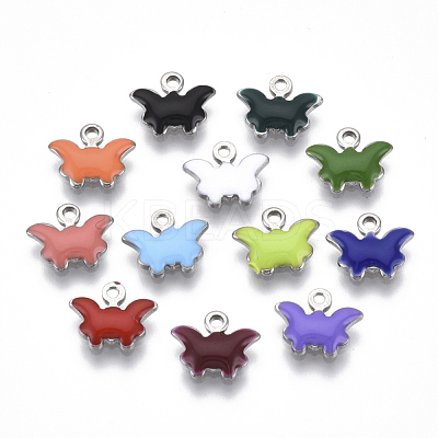 201 Stainless Steel Enamel Charms STAS-N088-20-1