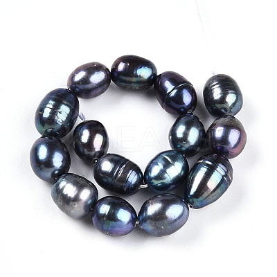 Natural Cultured Freshwater Pearl Beads Strands PEAR-N012-09F-01-1