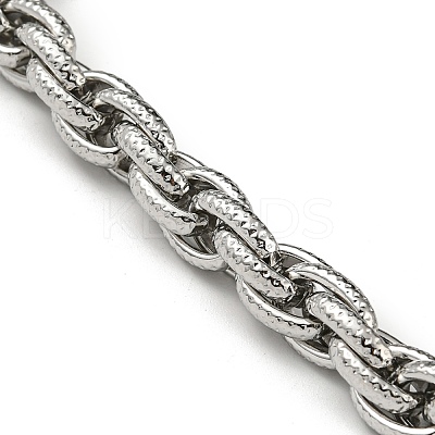 Non-Tarnish 201 Stainless Steel Rope Chain Bracelets STAS-Z056-14P-1