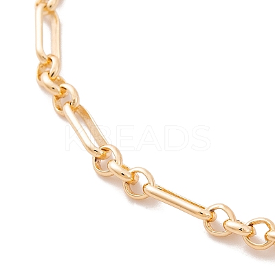 Brass Oval Link Chains Bracelets for Women BJEW-H611-01G-1