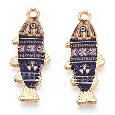 Alloy Enamel Pendants FIND-C037-16G-04-1-1