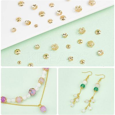 160Pcs 8 Style 304 Stainless Steel Bead Caps STAS-PH0004-45-1