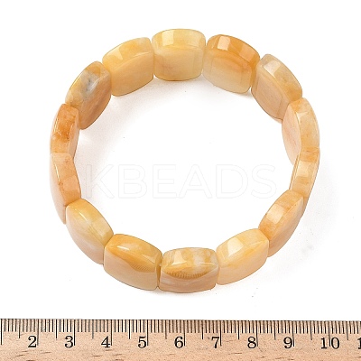 Natural Topaz Jade Beads Stretch Bracelets for Women Men BJEW-I323-02B-1