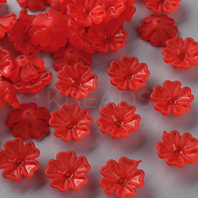 Transparent Frosted Acrylic Bead Caps MACR-S371-04A-712-1
