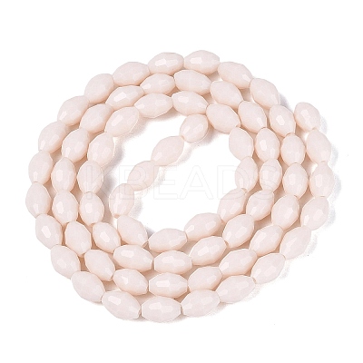 Opaque Solid Color Glass Beads Strands GLAA-N071-01A-C02-1