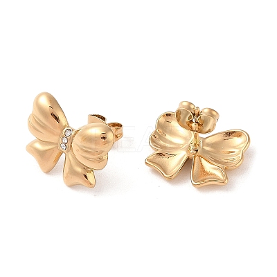 304 Stainless Steel Stud Earrings EJEW-S227-30G-06-1
