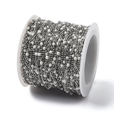 304 Stainless Steel Enamel Link Chains CHS-A015-02P-03-1