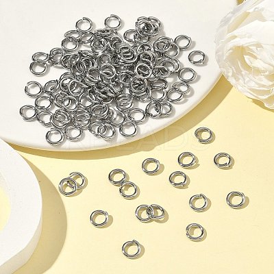 Tarnish Resistant 304 Stainless Steel Open Jump Rings STAS-E067-11-8mm-1