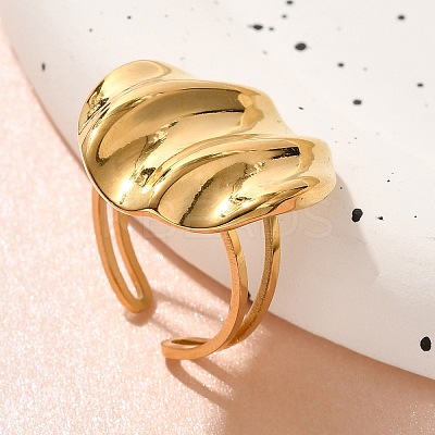 304 Stainless Steel Open Cuff Rings for Women STAS-Z108-05G-01-1