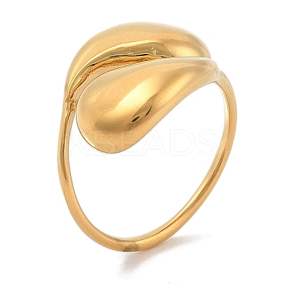 Open 304 Stainless Steel Finger Rings for Women RJEW-B070-01G-1