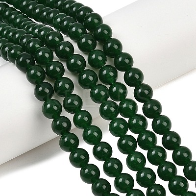 Dyed Natural White Jade Imitation Malaysia Jade Beads Strands G-C270-B01-8mm-1