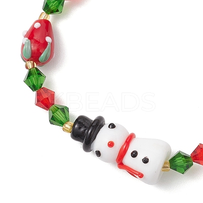 Bicone K9 Glass Beaded Stretch Bracelets BJEW-MZ00194-1