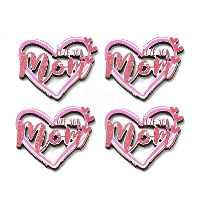 Mother's Day Wooden Cabochon WOOD-I012-02A-1