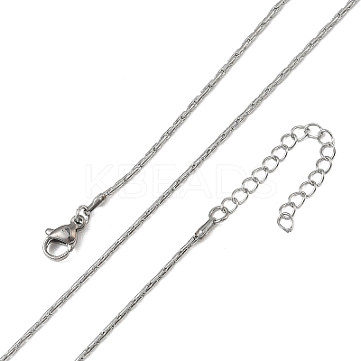 1.2MM 304 Stainless Steel Boston Link Chain Necklaces NJEW-D328-01P-02-1