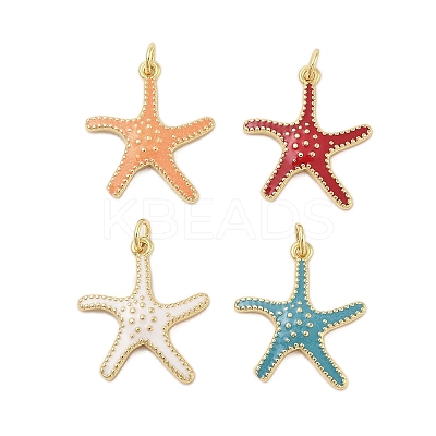 Rack Plating Brass Enamel Pendants KK-Z074-11G-1