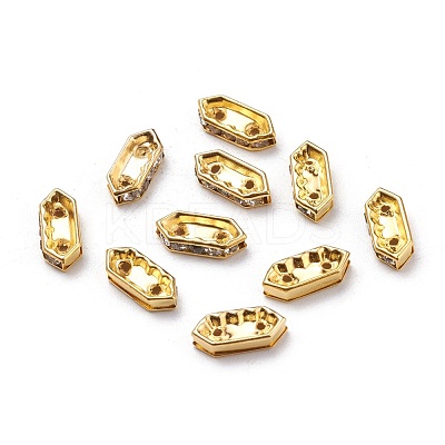 Brass Middle East Rhinestone Bridge Spacers RSB021NF-3-1