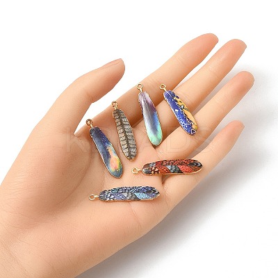 10Pcs 10 Style Rack Plating Alloy Pendants FIND-YW0004-48-1