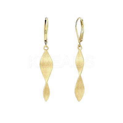 Twist Brass Leverback Earrings FS-WG34DE2-01-1