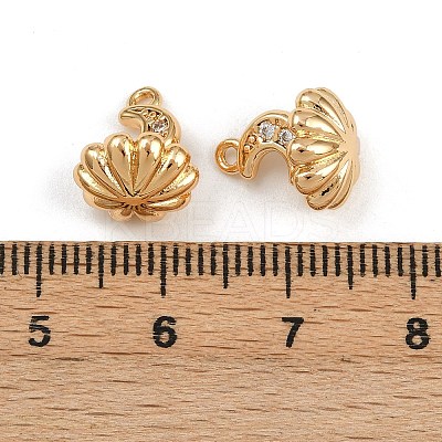 Brass Micro Pave Cubic Zirconia Pendants KK-K407-22G-1