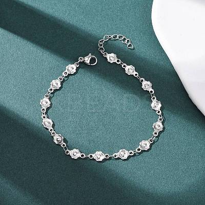 304 Stainless Steel Chain Bracelets BJEW-P376-04P-1
