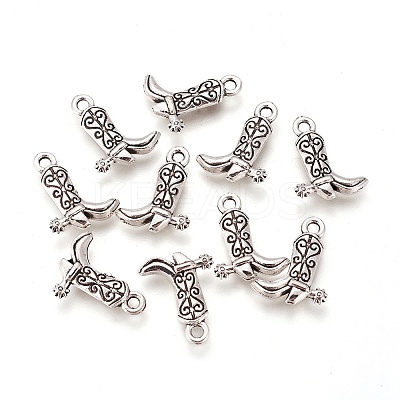 Tibetan Style Alloy Cowboy Boot Charms LS-X-TIBEP-20076-AS-LF-1