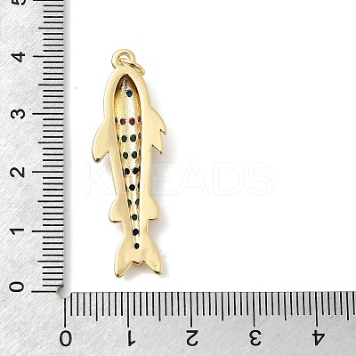 Brass Micro Pave Cubic Zirconia Pendants KK-K529-56B-02-1