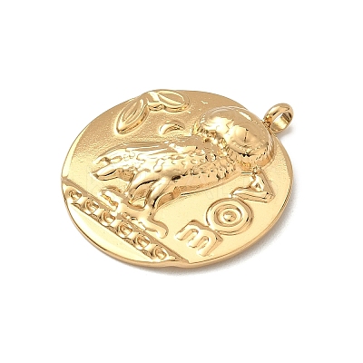 304 Stainless Steel Coin Pendants STAS-K252-19G-1