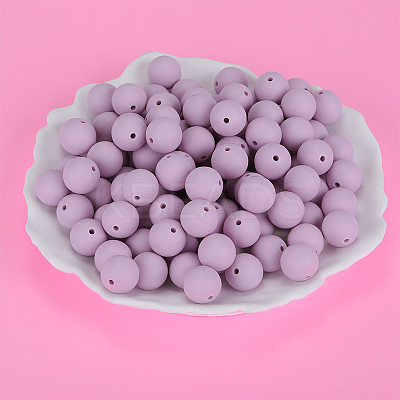 Round Silicone Focal Beads SI-JX0046A-136-1