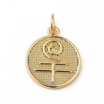 Rack Plating Brass Pendants KK-H431-39G-B-1