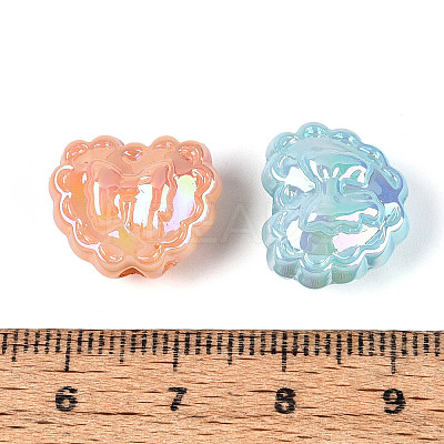 UV Plating Luminous Opaque Acrylic Beads TACR-T017-91M-1