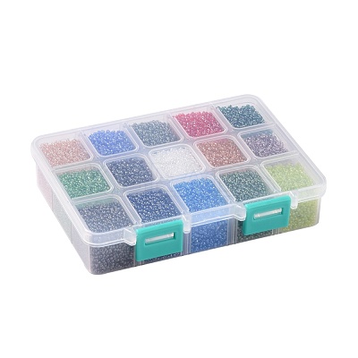FGB 25000PCS 15 Colors 12/0 Grade A Round Glass Seed Beads SEED-JP0011-02-2mm-1