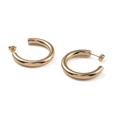 Ion Plating(IP) 304 Stainless Steel Stud Earrings for Women EJEW-G346-07F-G-1