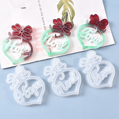 Christmas DIY Heart with Word Noel Silicone Molds DIY-L021-64-1