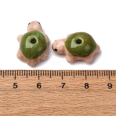 Handmade Bright Glazed Porcelain Beads PORC-CJC0009-03B-1