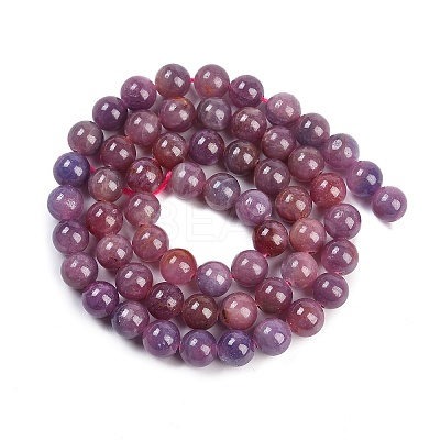 Natural Gemstone Ruby Round Beads Strands G-O017-7mm-06-01-1
