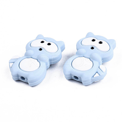 Food Grade Eco-Friendly Silicone Focal Beads LS-SIL-T056-03C-1