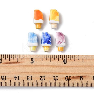 10Pcs 5 Colors Handmade Porcelain Beads PORC-FS0001-38-1