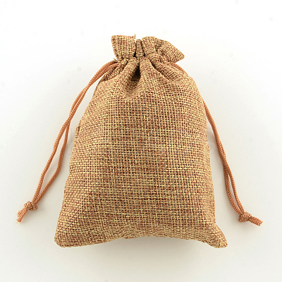 Polyester Imitation Burlap Packing Pouches Drawstring Bags LS-X-ABAG-R004-14x10cm-03-1